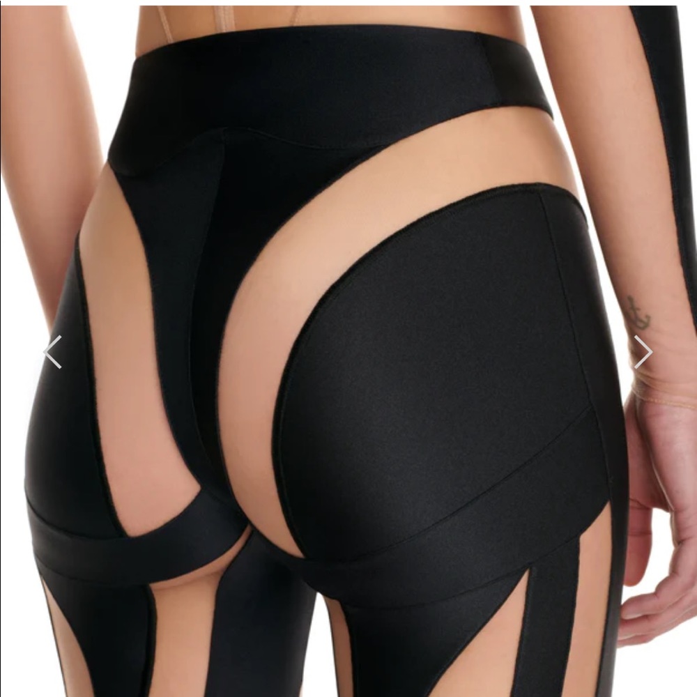 Mugler sheer spiral leggings RARE SOLD OUT size 38 worn once see pics